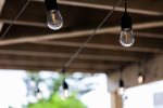 Twinkle lights on the lower deck
